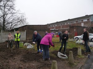 Many hands make light work! Volunteers on Sunday morning