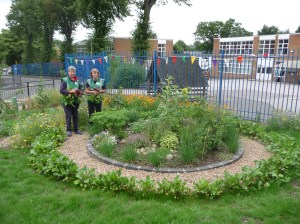 Fran and Veronica with some of the delicious beetroot crop