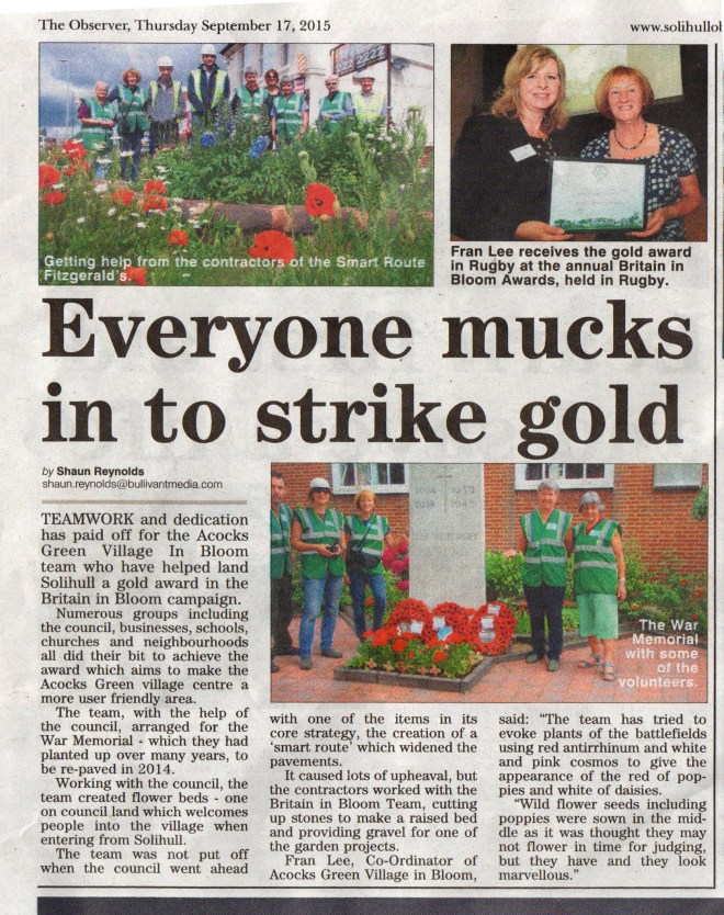 Solihull Observer - note the glaring error?