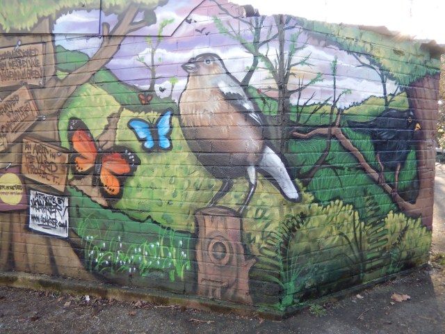 Mural by local artist Hoakser, Westley Vale Millennium Green