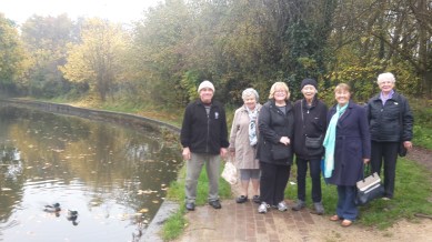 Cottesbrooke Walking Group next to Oak Meadow and the Grand Union. November 15